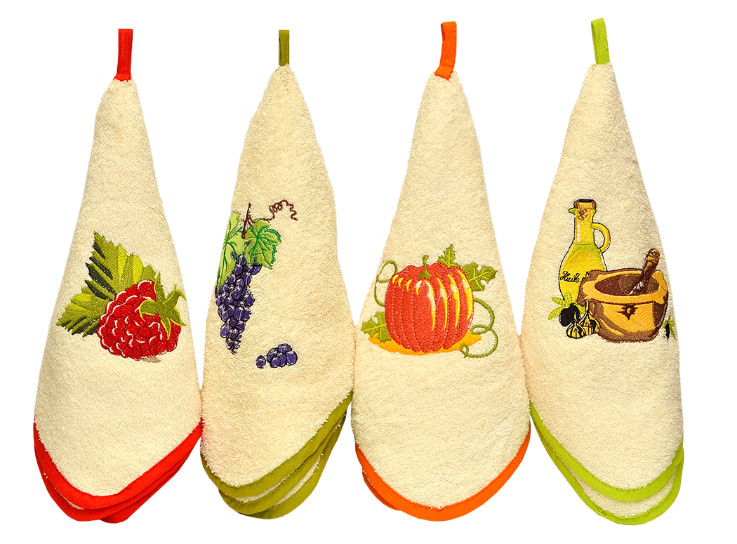 

Полотенце кухонное с вышивкой 50х50см Zastelli, Разные цвета