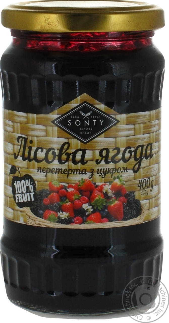 

Лісова ягода перетерта з цукром 400Г