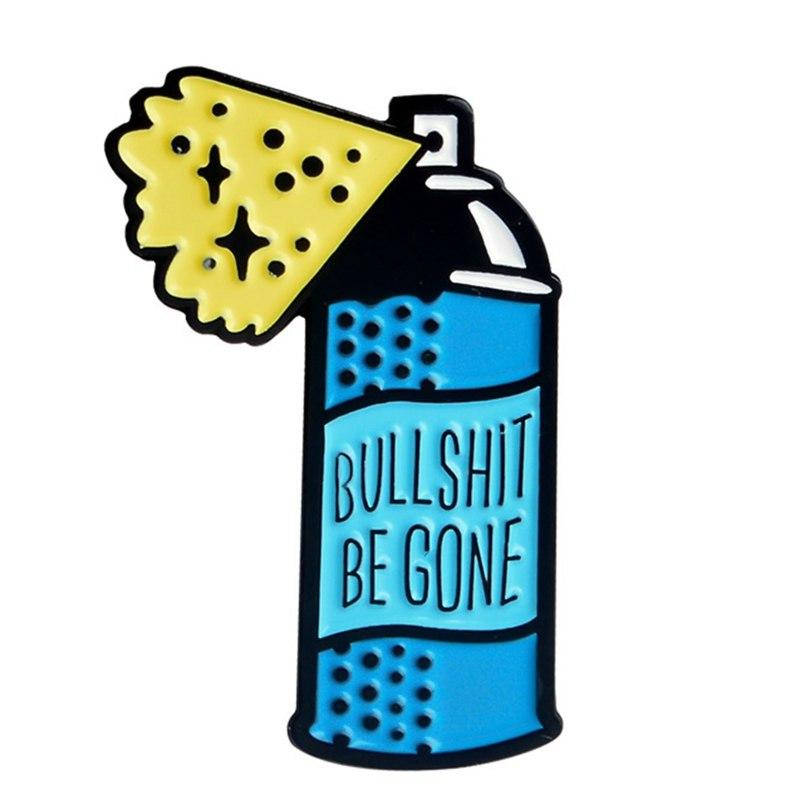 

"Спрей баллончик Bullsh*t be gone" значок (пин) металлический