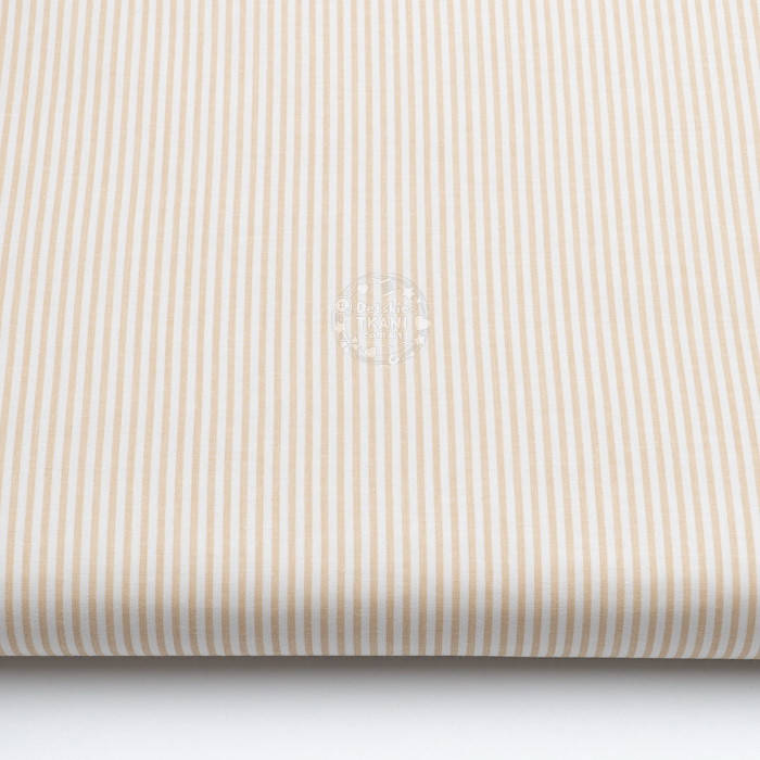 

Бязь с мелкой светло-кофейной полоской "Бамбук" (№89а), Кофе с молоком