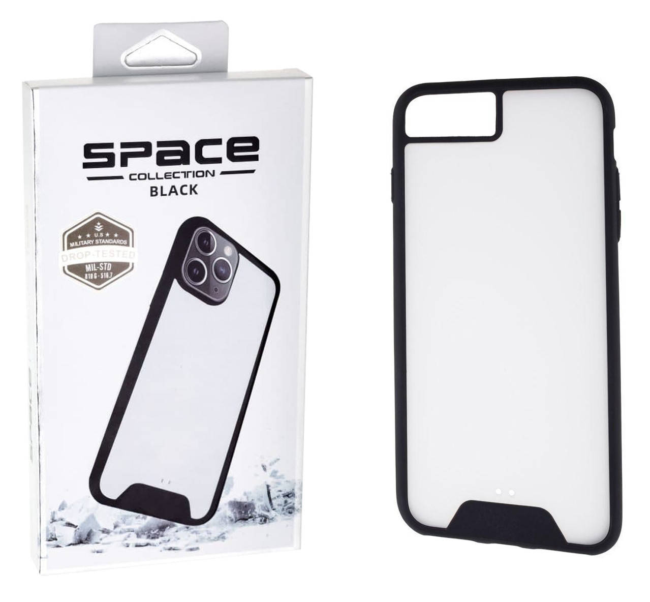 

Чехол Прозрачный Space Black для iPhone SE 2020 Черный