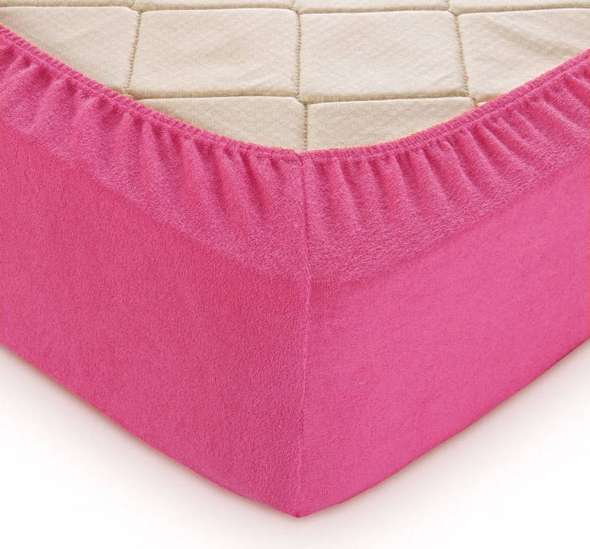 

ТМ TAG Простынь махровая на резинке (180х200х30) Pink Flambe, Розовый