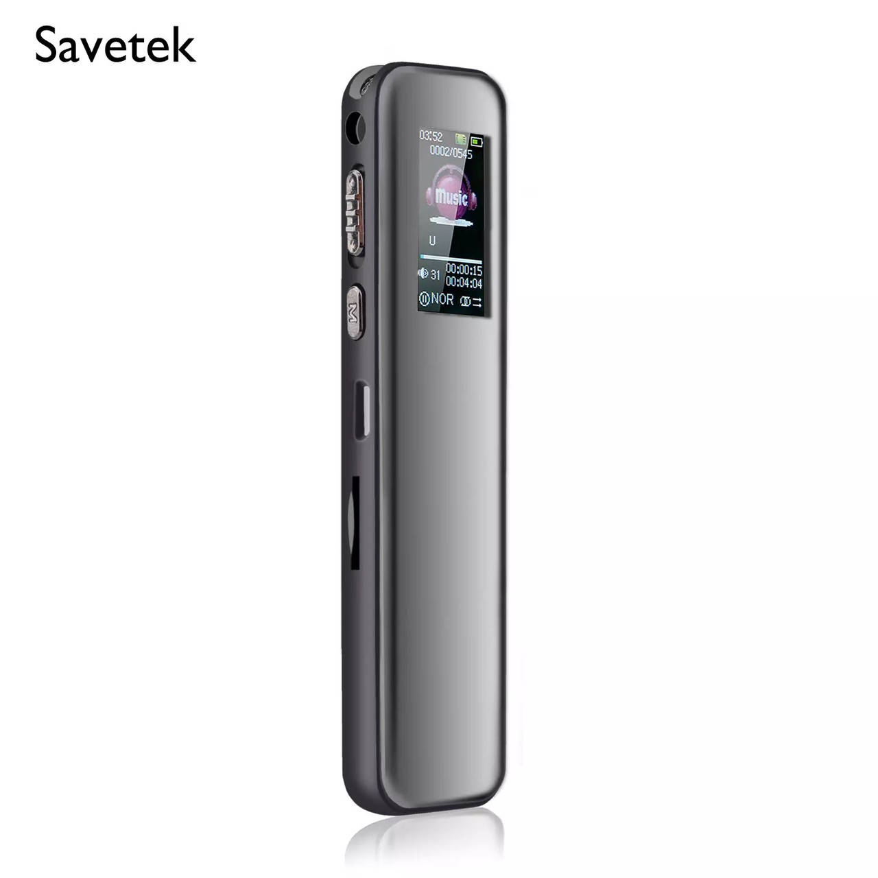 

Профессиональный цифровой диктофон с активацией голосом Savetek GS-R60, 16 Гб, до 25 часов записи