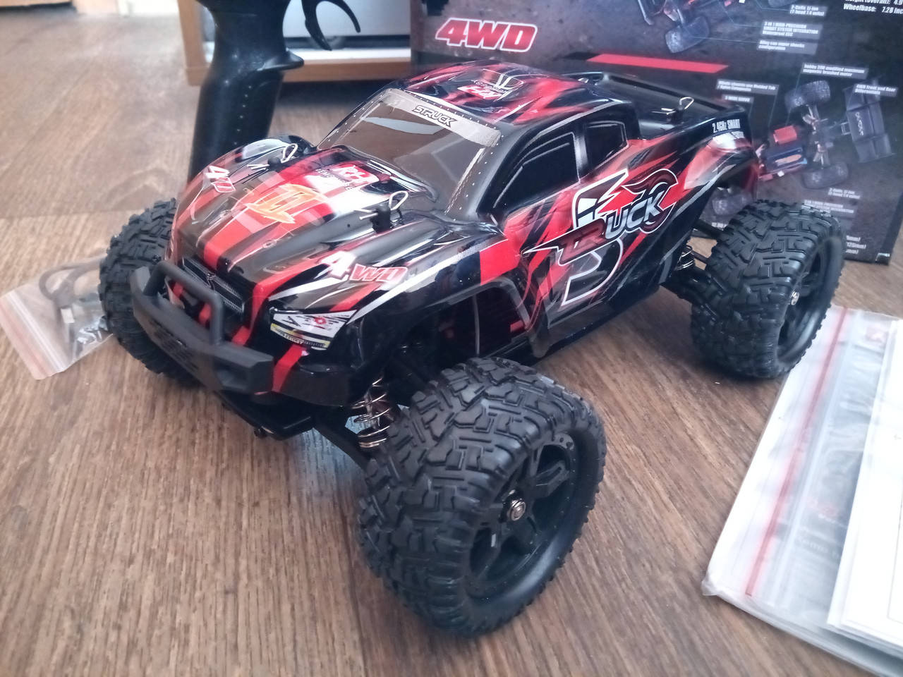 

Машинка трагги радиоуправляемая масштаб 1/16 , Smax-Truck REMO HOBBY 1631 4WD. Скорость 50 км/ч. Red.