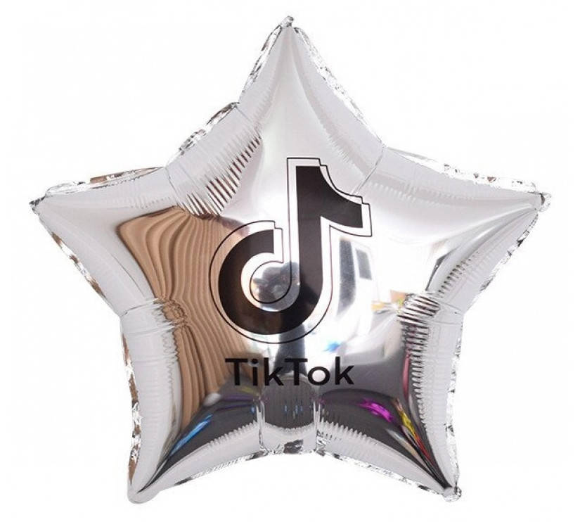 

Фольговані кулі Зiрка "Tik-Tok" Срiбло. Розмір: 18"(45см.), Вир-во Китай