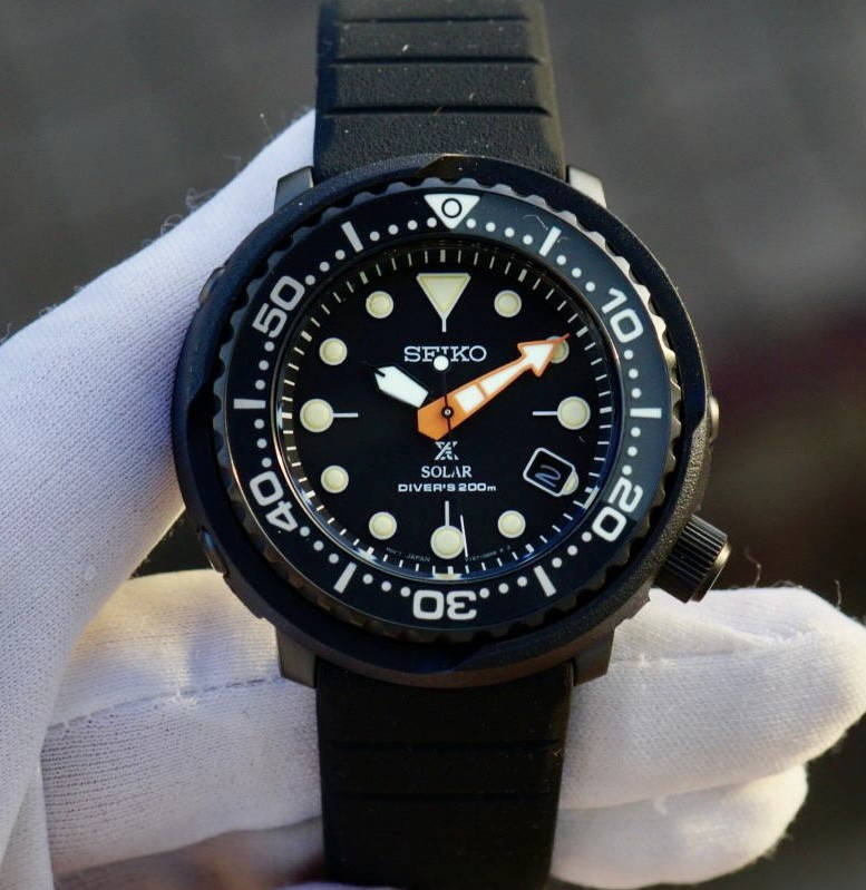

Seiko SNE577P1 TUNA Solar Black Series Divers Limited Edition