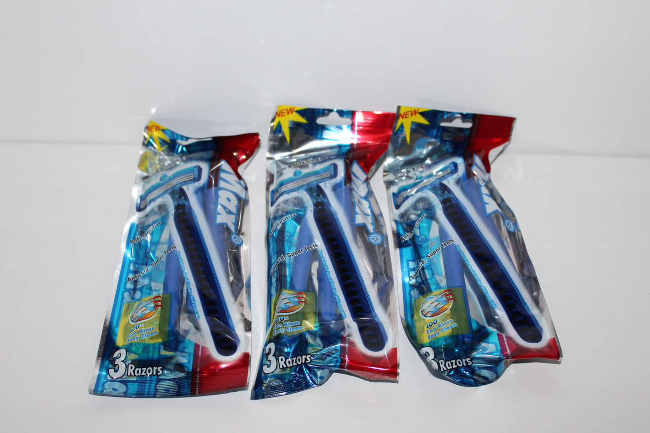 

Станки для бритья "Max" (Aloe/ Vitamin E) мужские, 3 лезвия 3шт/уп.