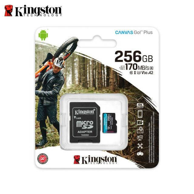 

Карта пам'яті Kingston microSDXC 256GB Class 10 V30 до 90 МБ/с R-170MB/s +SD-адаптер