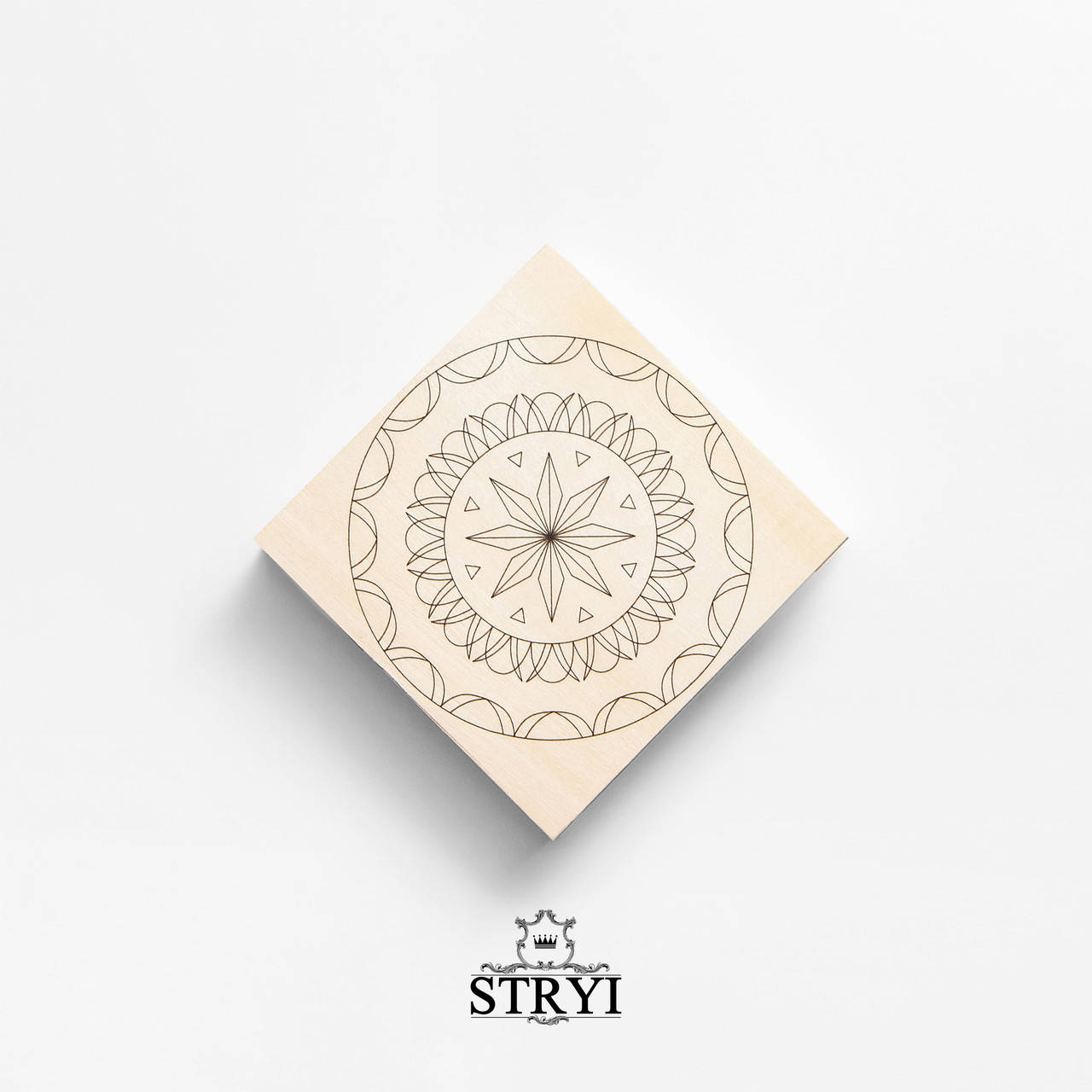 

Дощечка тренировочная STRYI для резьбы с чертежом, липа, 100*100*20мм, арт.751010