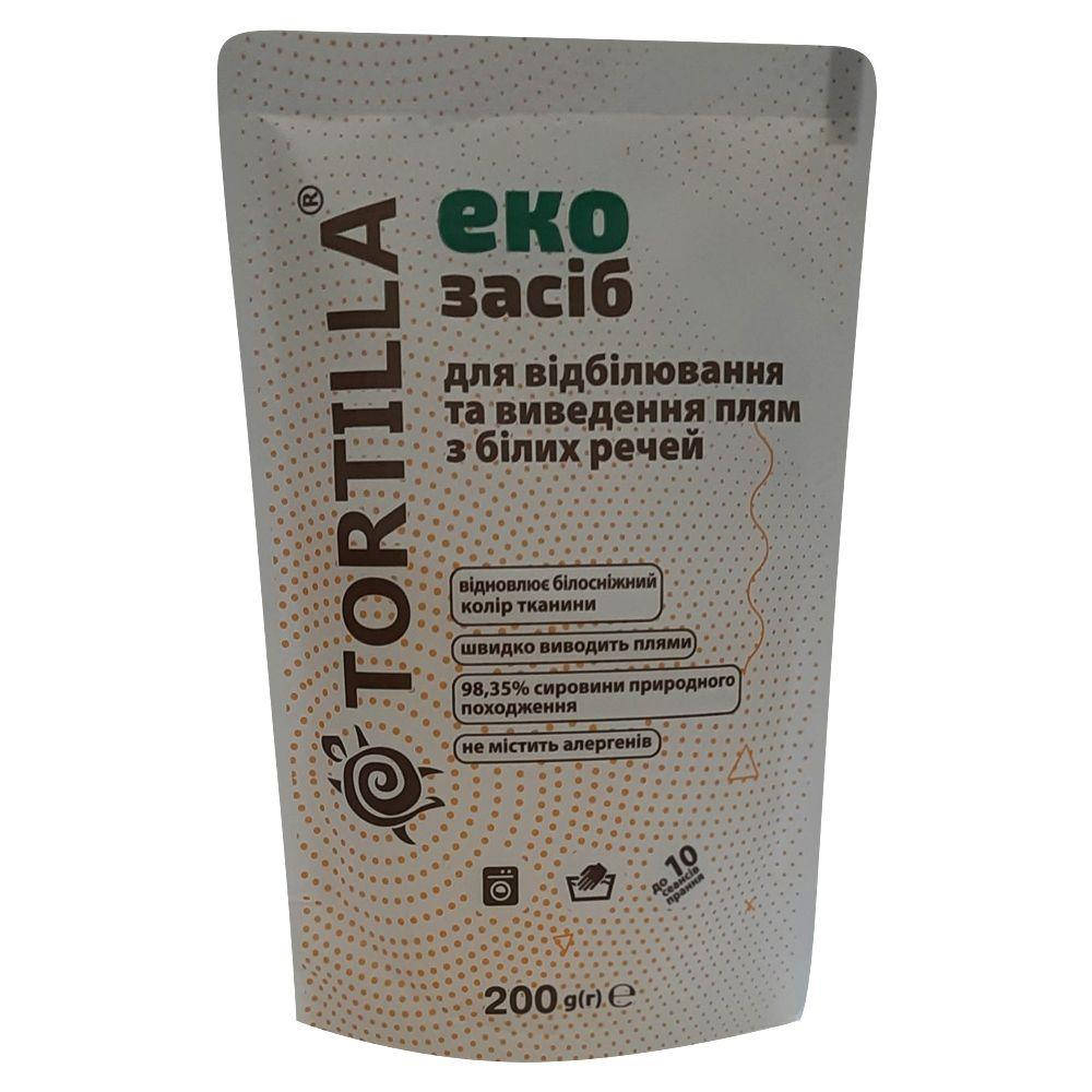 

Відбілювач-плямовивідник рідкий Tortilla 200 мл для білих речей