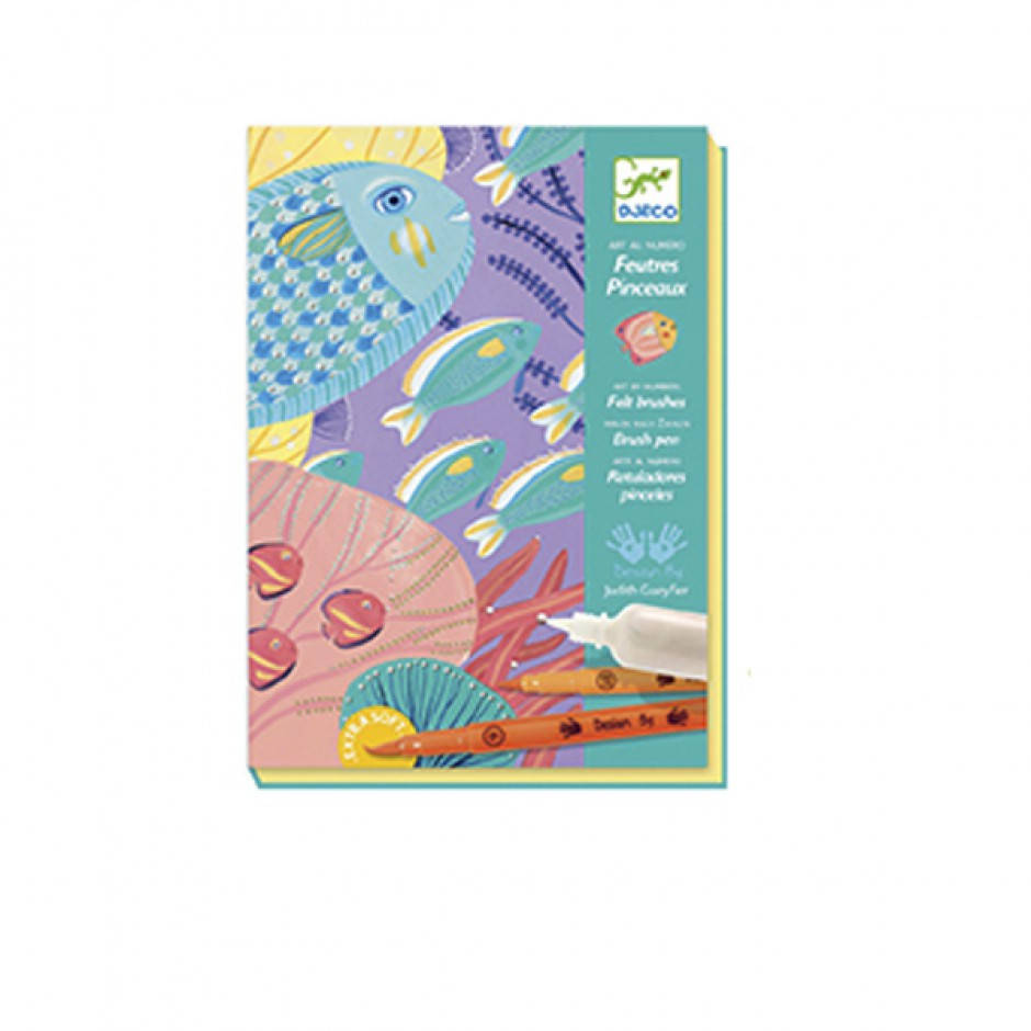 

DJECO Художественный комплект для рисования кистями "Под водой"