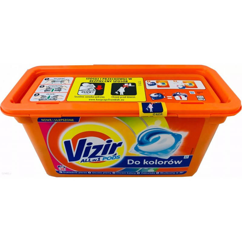 

Гель капсулы таблетки для стирки Визир для цветного Vizir Color 39 штук