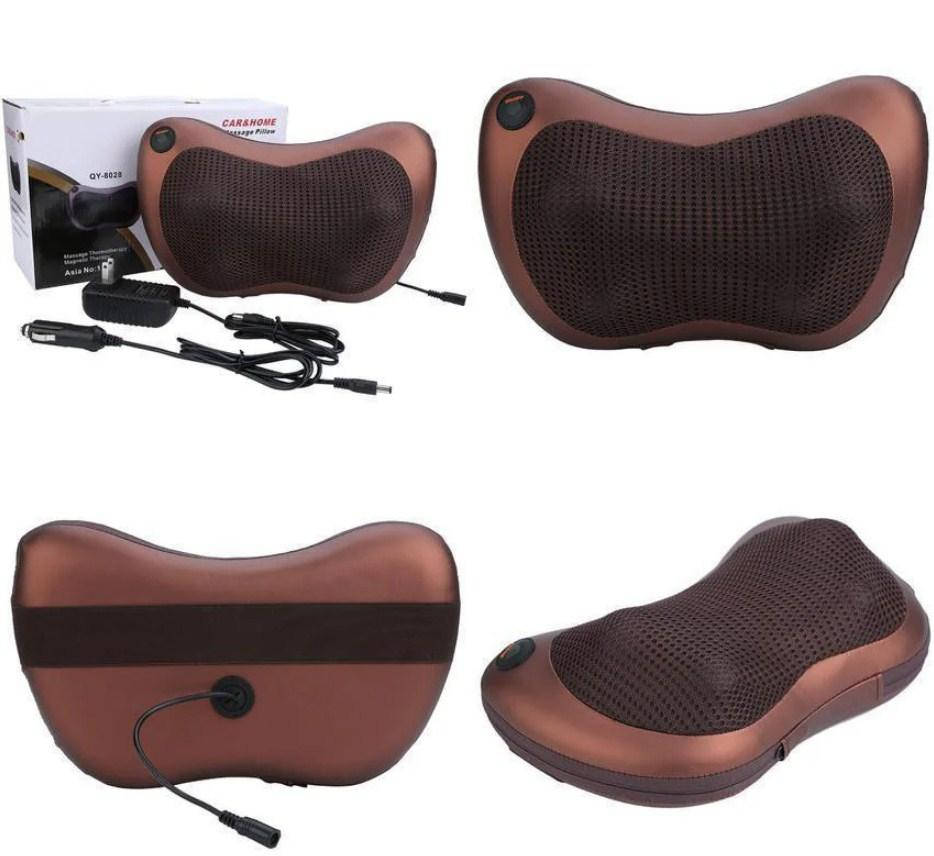 

Роликовый массажер для спины и шеи Massage pillow (массажная подушка)