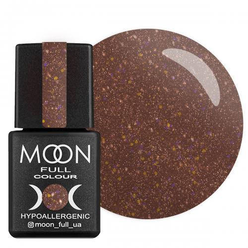 

Гель-лак Moon Full №322 темний бежевий з різнокольоровим глітером, 8ml