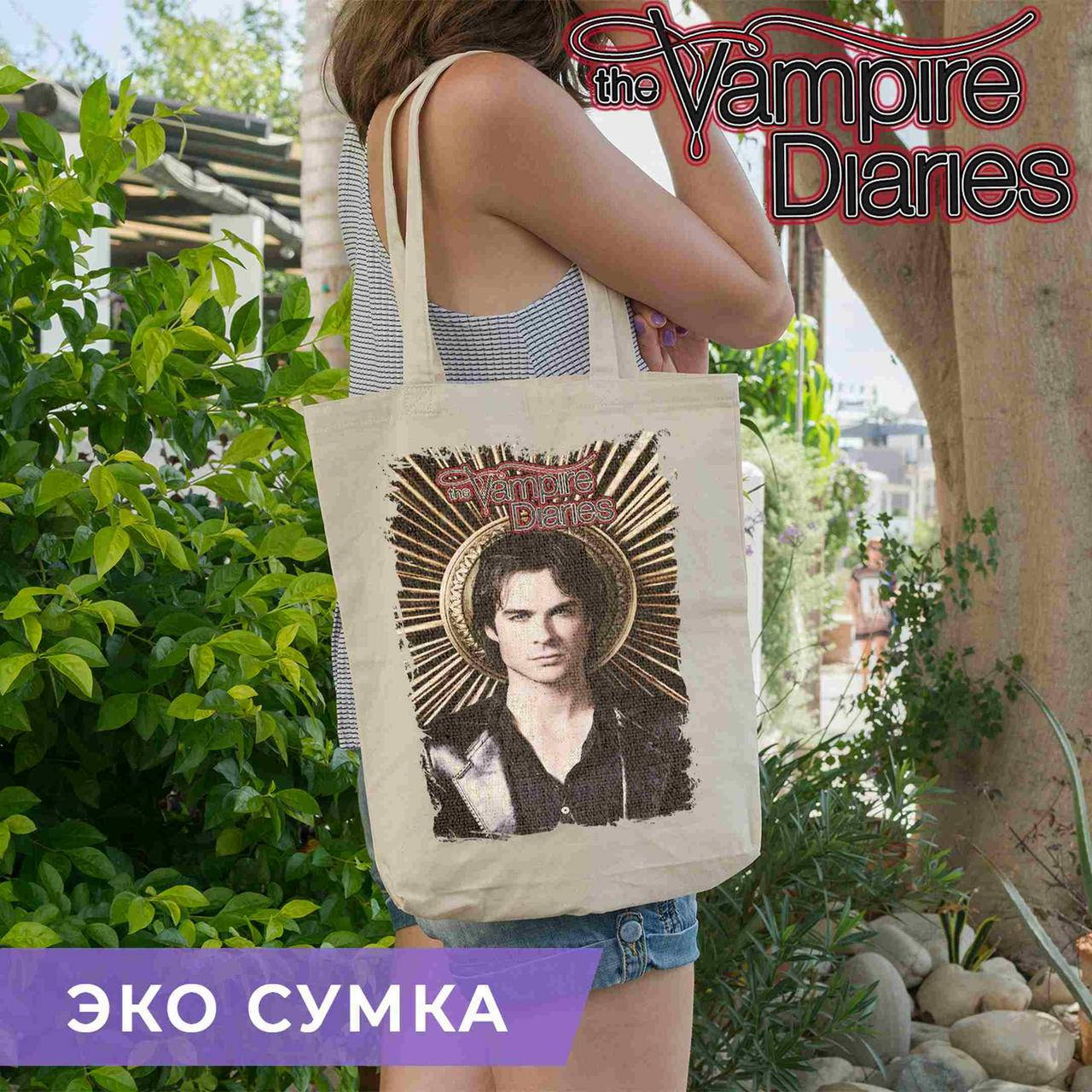 

Эко сумка Vampire Diaries "Деймон ангел" Дневники вампира