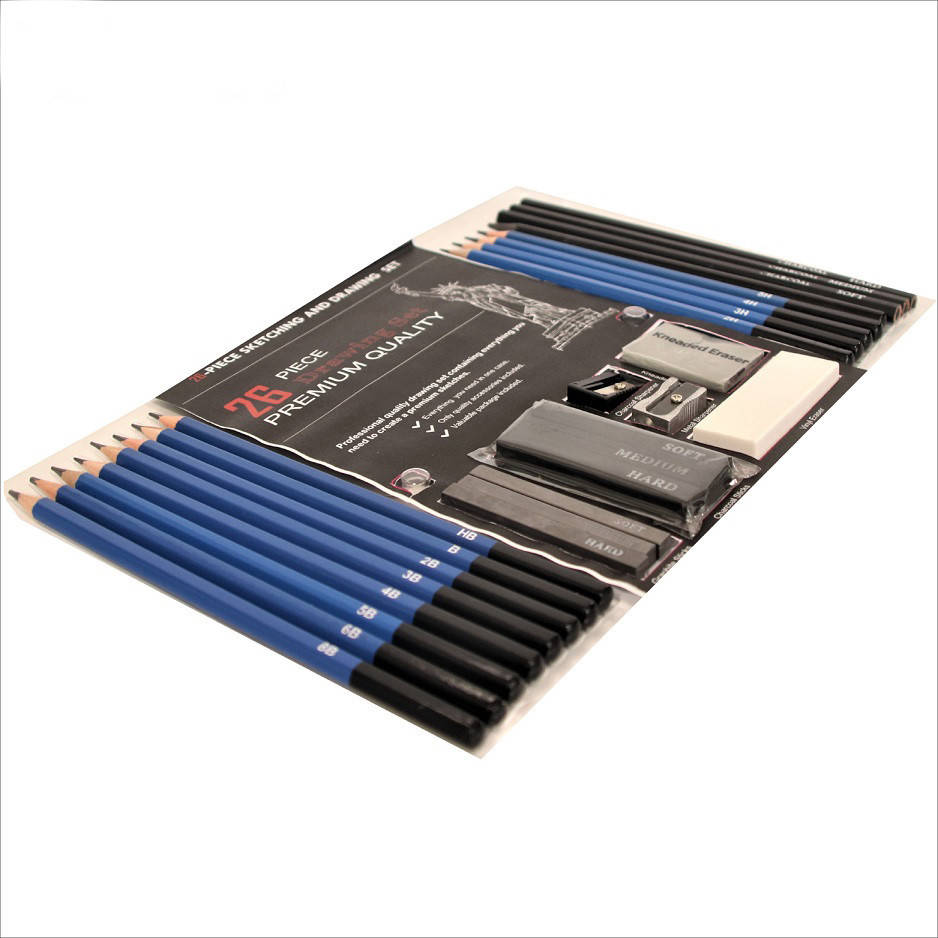 

Набор графитных карандашей для рисунка и эскизов Yover 26 предметов (YV-PMN026)