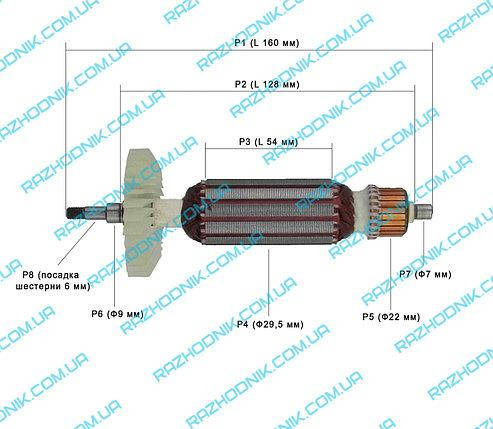 

Якорь на болгарку ELTOS МШУ-125-1150