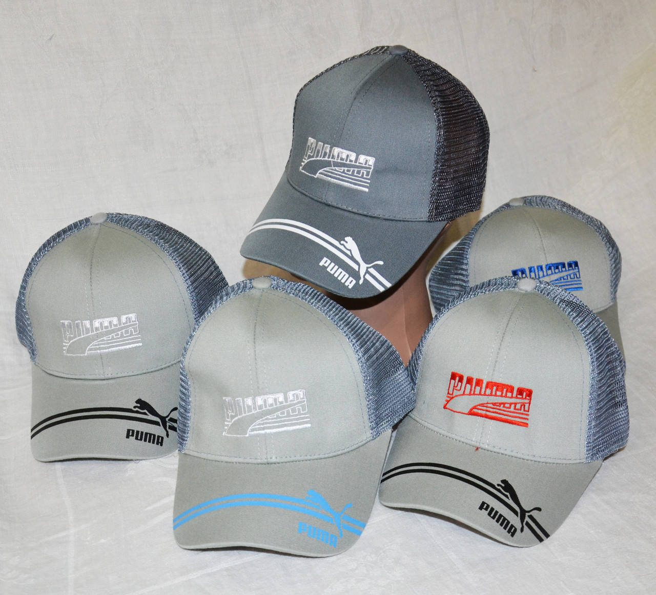 

Кепка детская тракер мальчику пума Puma серая 54 см., Серый