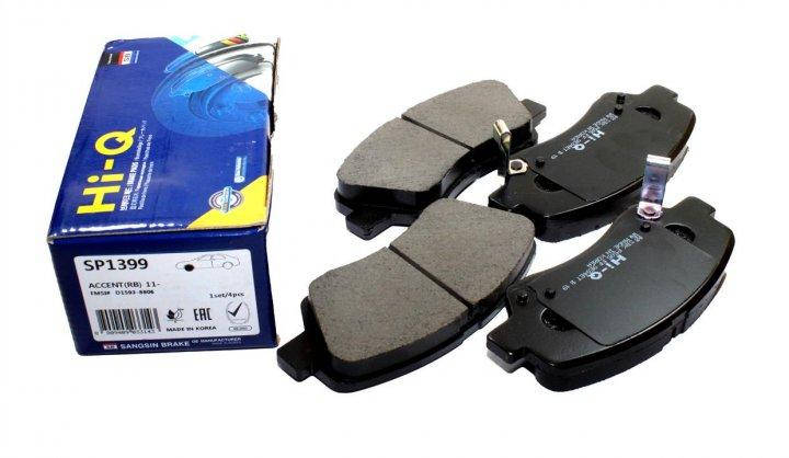 

Колодки тормозные передние Акцент с 2011 г.в Sangsin Brake HI-Q