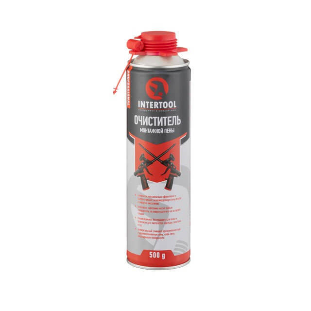 

Очищувач монтажної піни, 500 мл INTERTOOL FS-0099