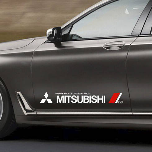 

Наклейка Mitsubishi на передние двери (белый)