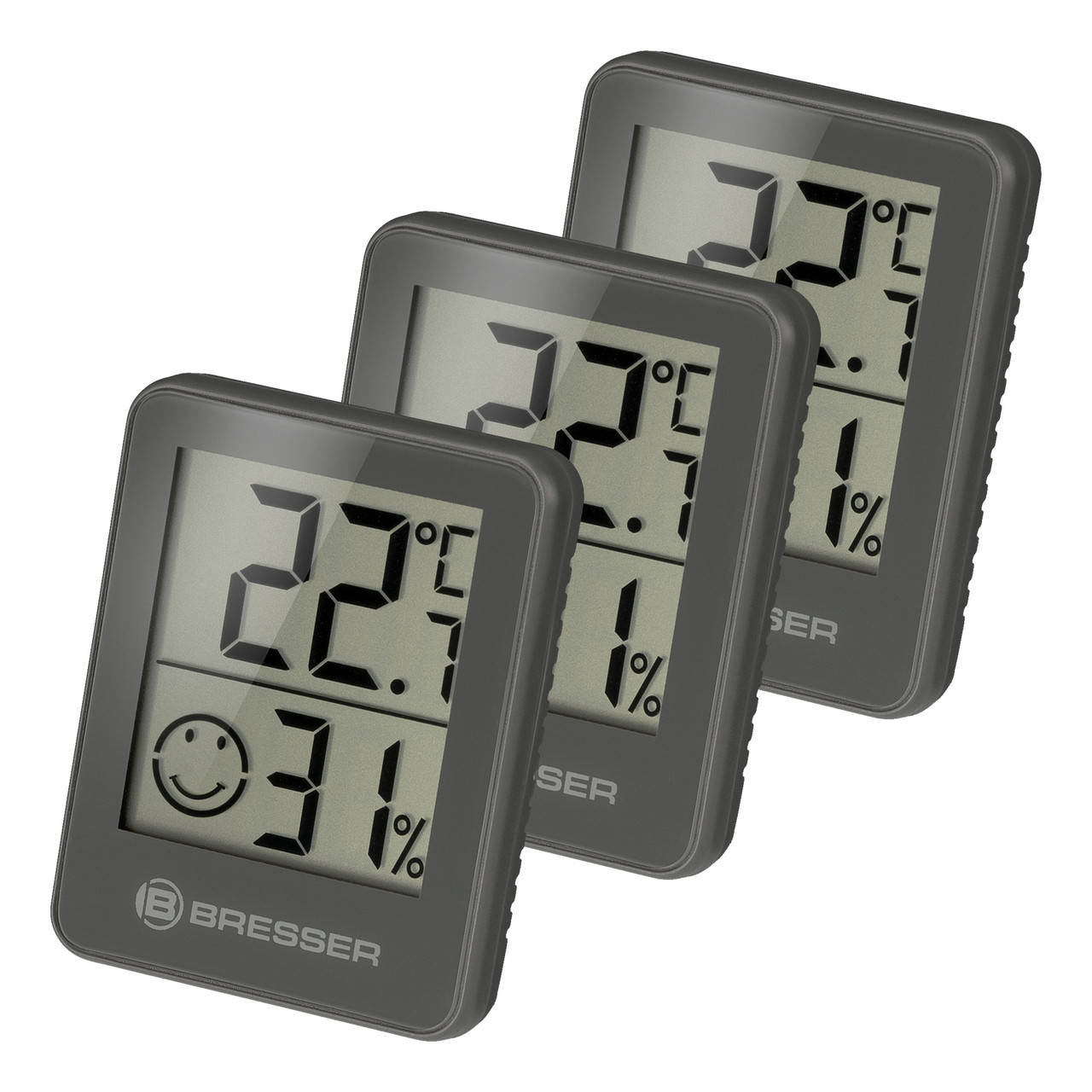 

Термометр-гігрометр Bresser Temeo Hygro Indicator (3шт) Grey (7000010QT5000)
