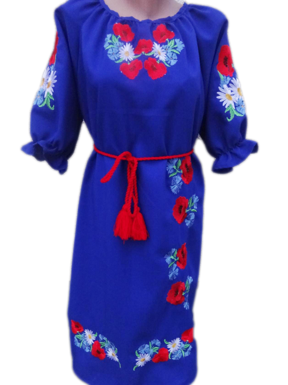 

Вышитое платье "Волшебница" PN-0054, Синий