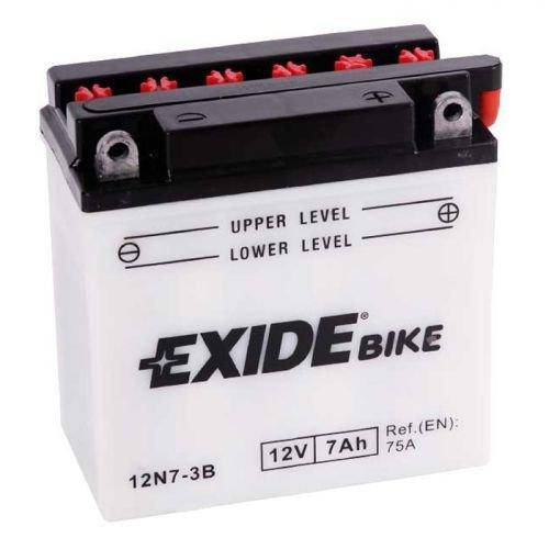 

EXIDE 12N7-3B Мото аккумулятор 7 А/ч, 75 А, (-/+), 135х75х133 мм