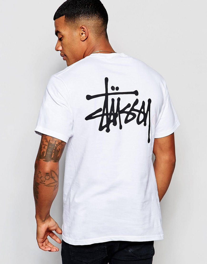 

Мужская футболка Stussy logo трикотажная Спортивная футболка Стуси Стаси белая
