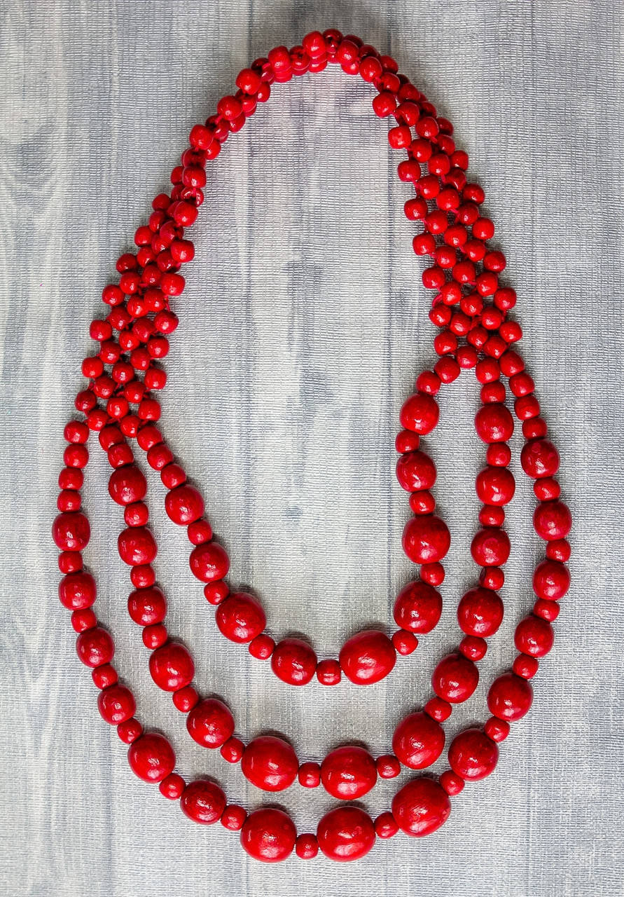 

Намисто Ягідка. Червоне