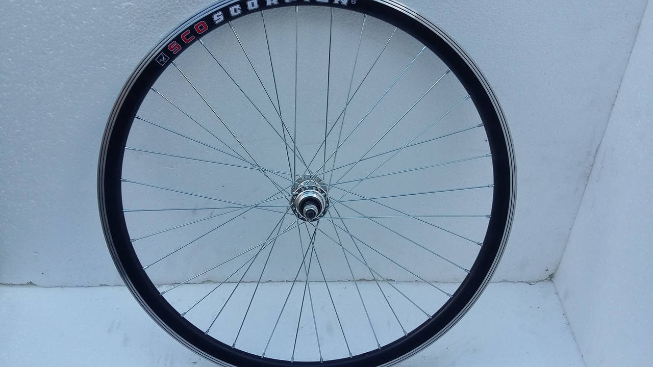 

Колесо 26"дм.переднее на пром подшипнике под дисковый тормоз