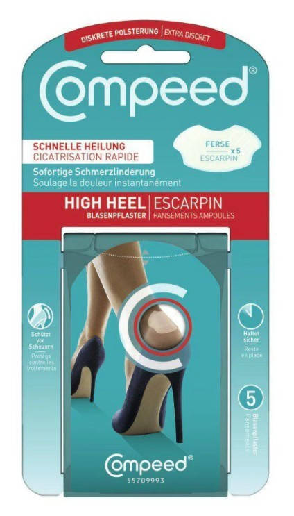 

Пластырь гидроколлоидный против мозолей Compeed High heel Компид для высоких каблуков 5 шт Германия