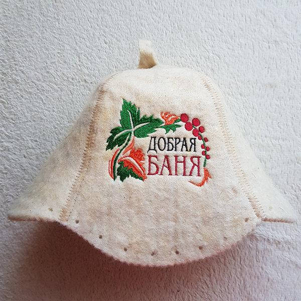 

Шапка для бани "Добрая баня", (шерсть)