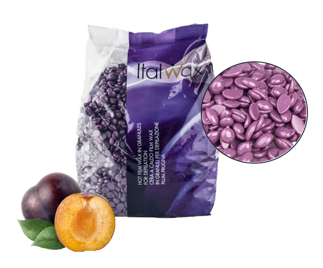 

Воск для депиляции пленочный горячий в гранулах Plum ItalWax, 500 г - слива