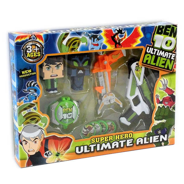 

Ben10 фигурки трансформеры+часы с дисками+ 2 пистолета