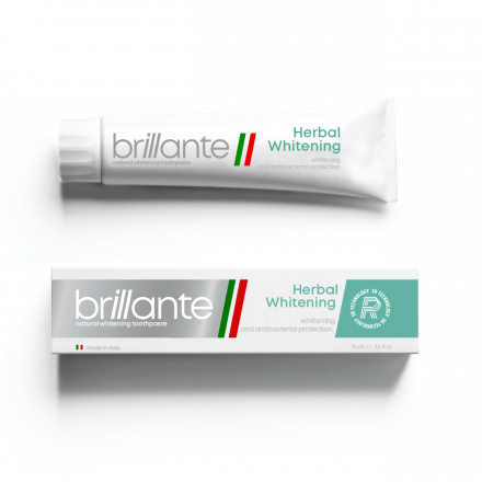 

Зубная паста Brillante Herbal Whitening отбеливающая антибактериальная, 75 мл