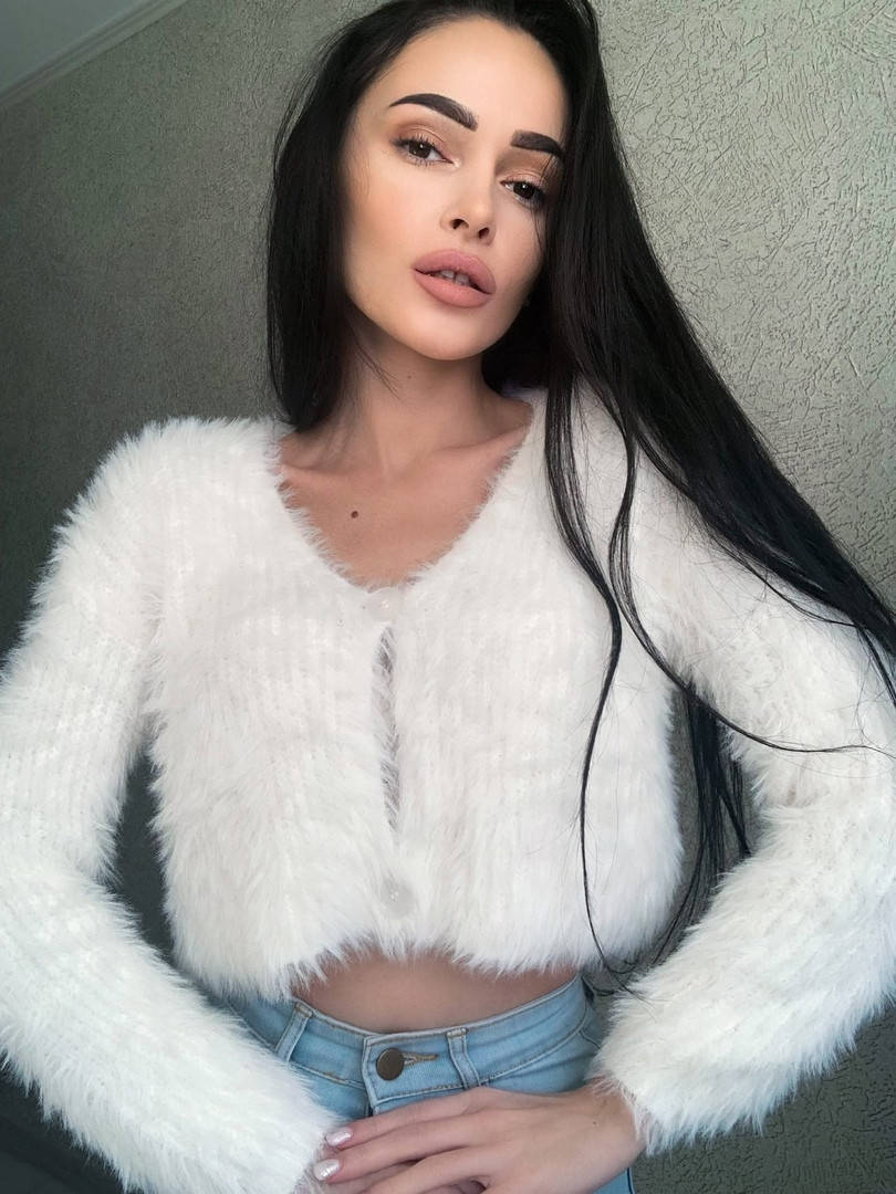 

Укороченная кофта травка 26, Белый