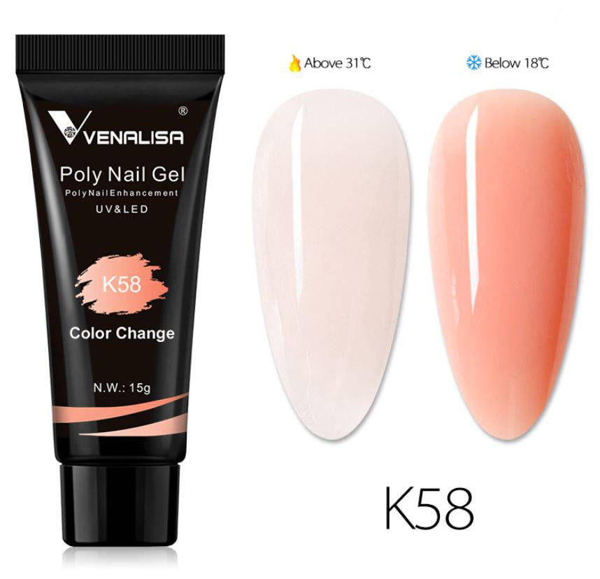 

Полигель (акрил-гель) Venalisa UV/LED 15 г, K58 термо