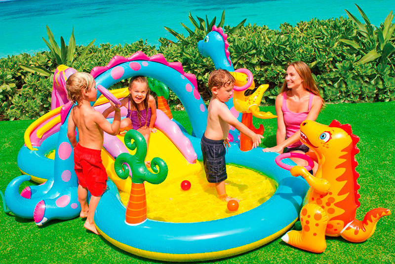 

Детский надувной игровой центр Интекс 57135, бассейн интекс, 333х229х112 см., Разные цвета