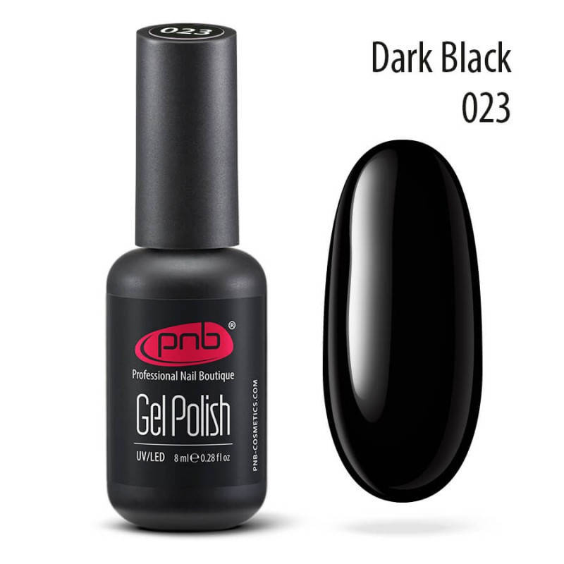 

Гель-лак PNB Gel nail polish №023 dark black 8 мл (15049Gu)