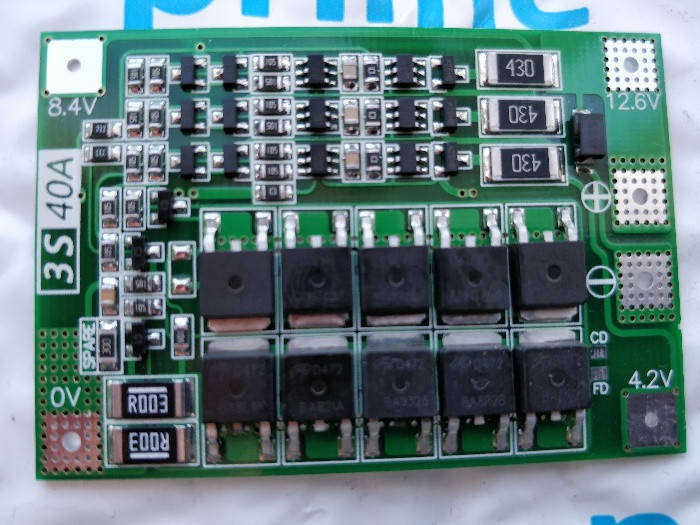 

BMS Контроллер (плата защиты) 3S Li-Ion 18650 12.6V 40A с БАЛАНСОМ