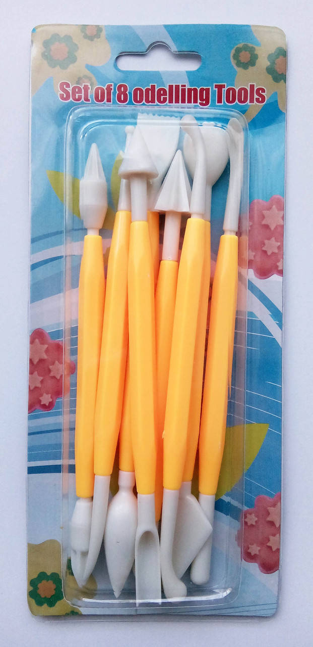 

Набір для роботи з полімерною глиною, 8 стеків (жовтий)