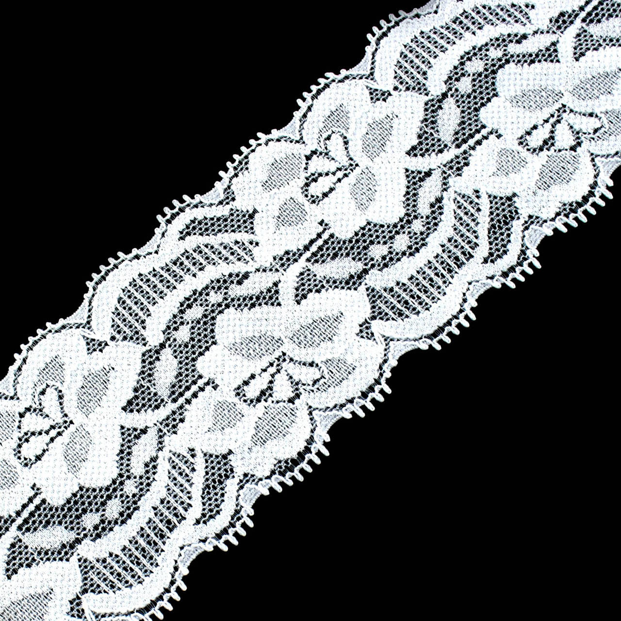 

Кружево стрейч "Лия", ширина 5,3см (цена за 1м).Цвет - Айвори (заказ - кратно метру)