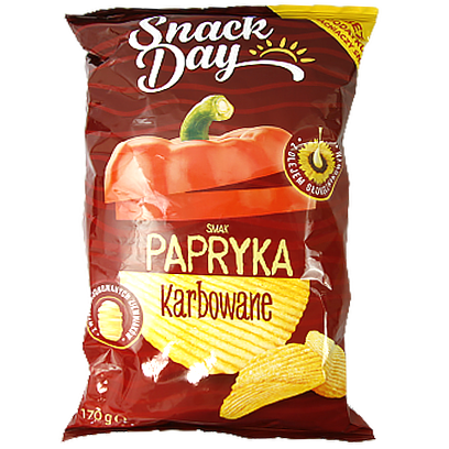 

Чіпси Снек дей хвилясті паприка Snack day karbowane papryka 170g 20шт/ящ (Код : 00-00012146)