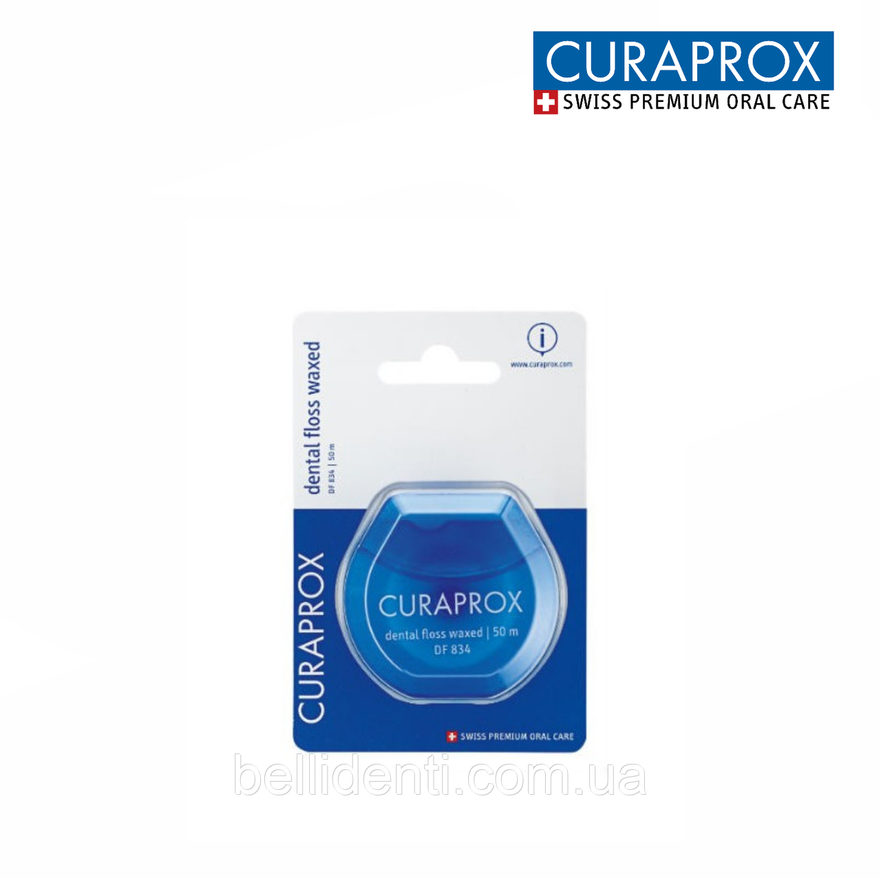 

Зубная нить Curaprox с ароматом мяты, 50 м
