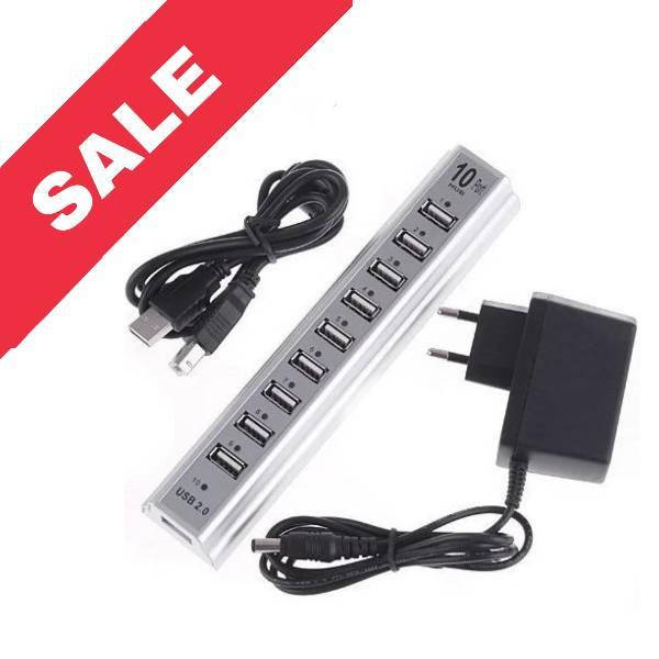 

USB Hub хаб на 10 портов + блок питания