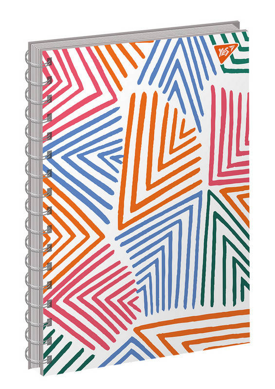 

Тетрадь 120л YES В5 в клетку спираль, белый COLOR ABSTRACT крафт (681567)