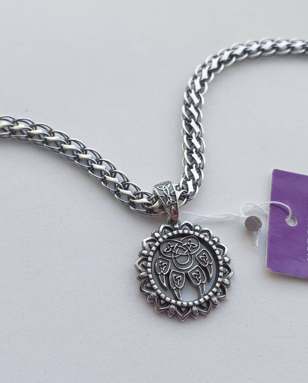 

Серебряный подвес - оберег Лапа Велеса 6,5 грамм (печать Велеса, медвежья лапа)