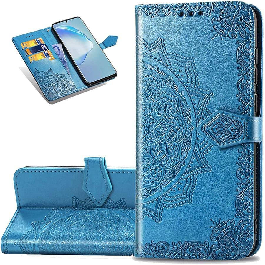

Кожаный чехол (книжка) Art Case с визитницей для Xiaomi Redmi 9C Синий