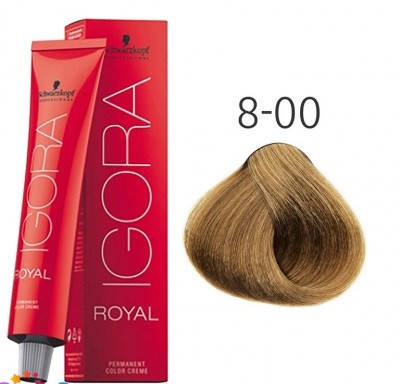 

Краска для волос Schwarzkopf Professional Igora Royal 60 мл 8-00 Светлый русый натуральный экстра